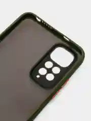Зеленый чехол пластиковый Xiaomi Redmi Note 11 4G, Redmi Note 11S, матовый, с цветными кнопками
