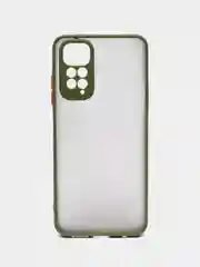 Зеленый чехол пластиковый Xiaomi Redmi Note 11 4G, Redmi Note 11S, матовый, с цветными кнопками