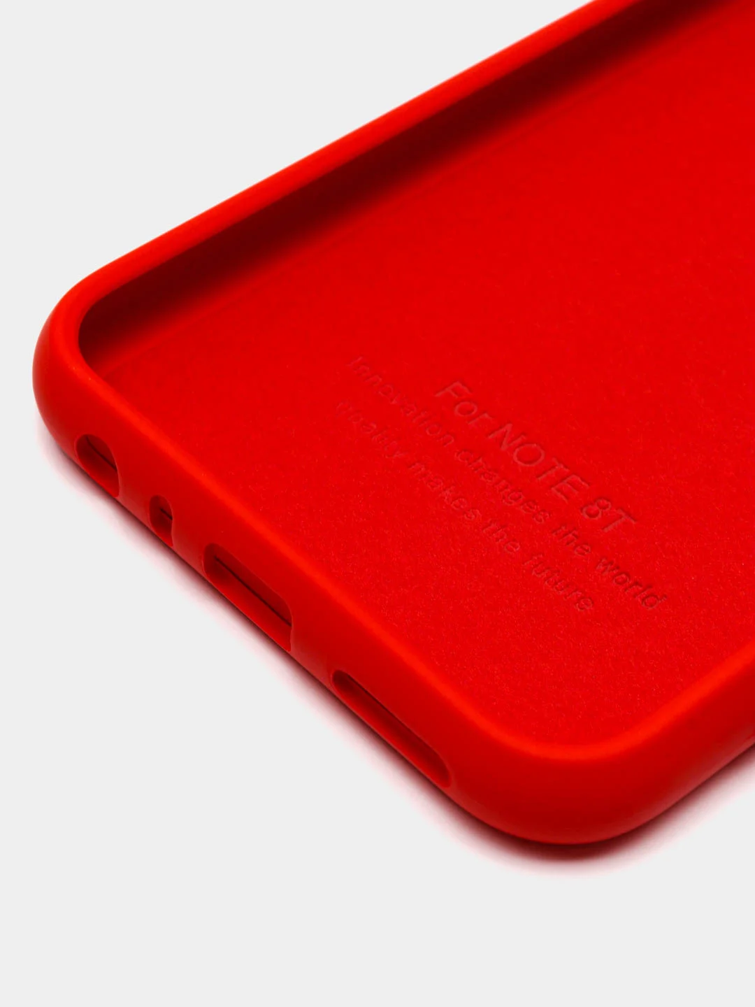 Алый чехол Xiaomi Redmi Note 8T, Сяоми Редми Нот 8Т силиконовый, с закрытым низом
