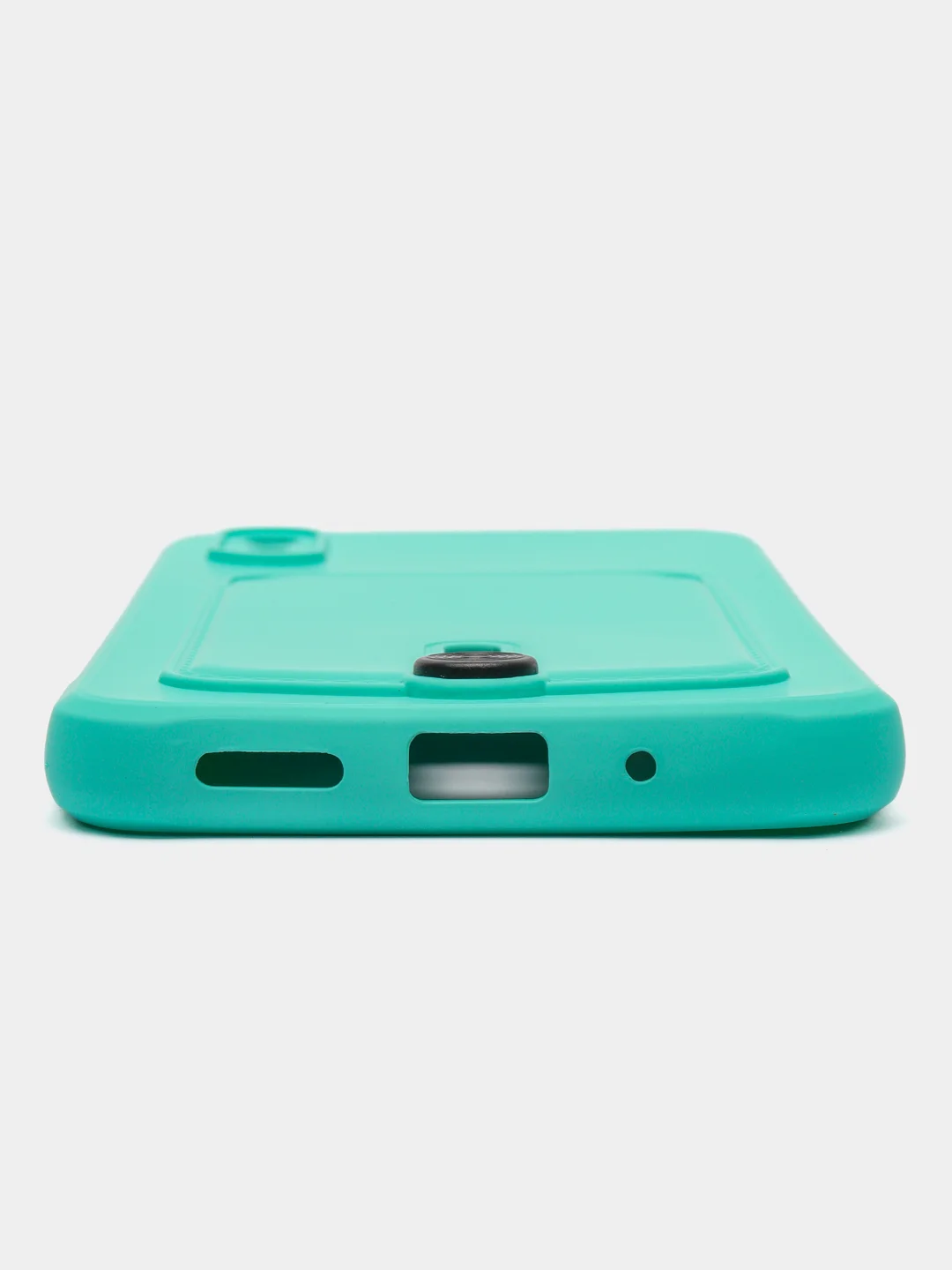 Бирюзовый чехол Xiaomi Redmi 9A, Сяоми Редми 9А, силиконовый, с карманом для карты