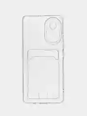 Прозрачный чехол для Huawei Nova 8 (Хуавей Нова 8), прозрачный, с карманом для карты