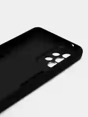 Угольный чехол Samsung Galaxy A73, Самсунг А73 5G противоударный с металлической подставкой кольцом