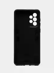 Угольный чехол Samsung Galaxy A73, Самсунг А73 5G противоударный с металлической подставкой кольцом