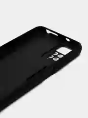 Черный чехол противоударный Xiaomi Redmi Note 11 4G, Note 11S, Нот 11С с металлической подставкой