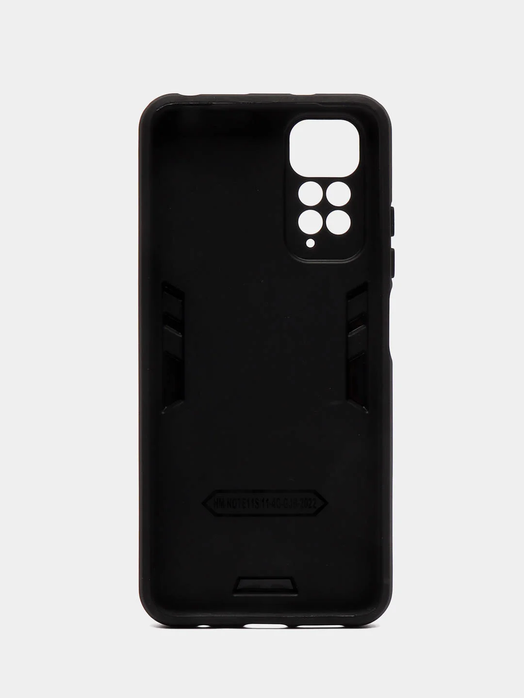 Черный чехол противоударный Xiaomi Redmi Note 11 4G, Note 11S, Нот 11С с металлической подставкой