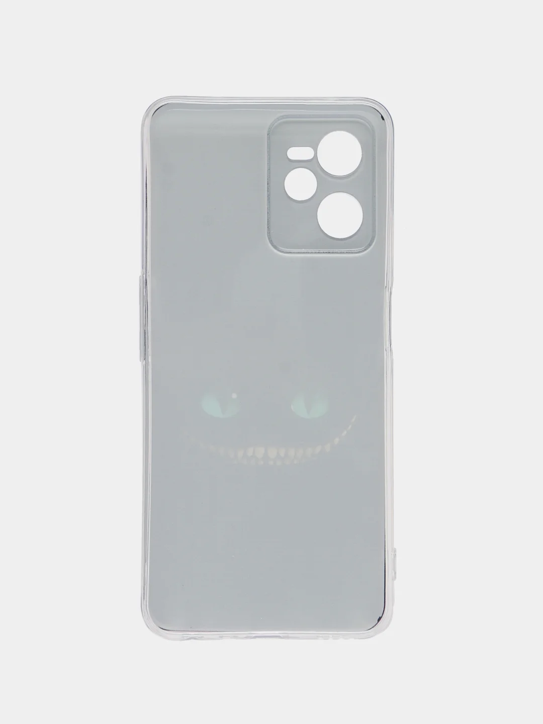 Черный силиконовый чехол на Realme C35 / Реалми С35 прозрачный, с рисунком, защита камеры