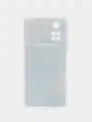 Светло-синий силиконовый чехол на Xiaomi POCO M4 Pro 4G / Поко М4 Про 4G с рисунком, защита камеры