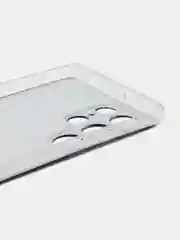Тёмно-коричневый чехол на Samsung Galaxy S22 Ultra / Самсунг S22 Ultra прозрачный с рисунком, защита камеры