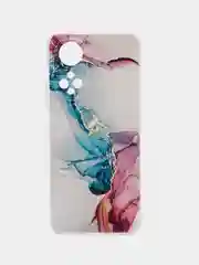 Ледяной силиконовый чехол на Honor X7 2022 / Хонор Х7 2022 прозрачный, с рисунком, защита камеры