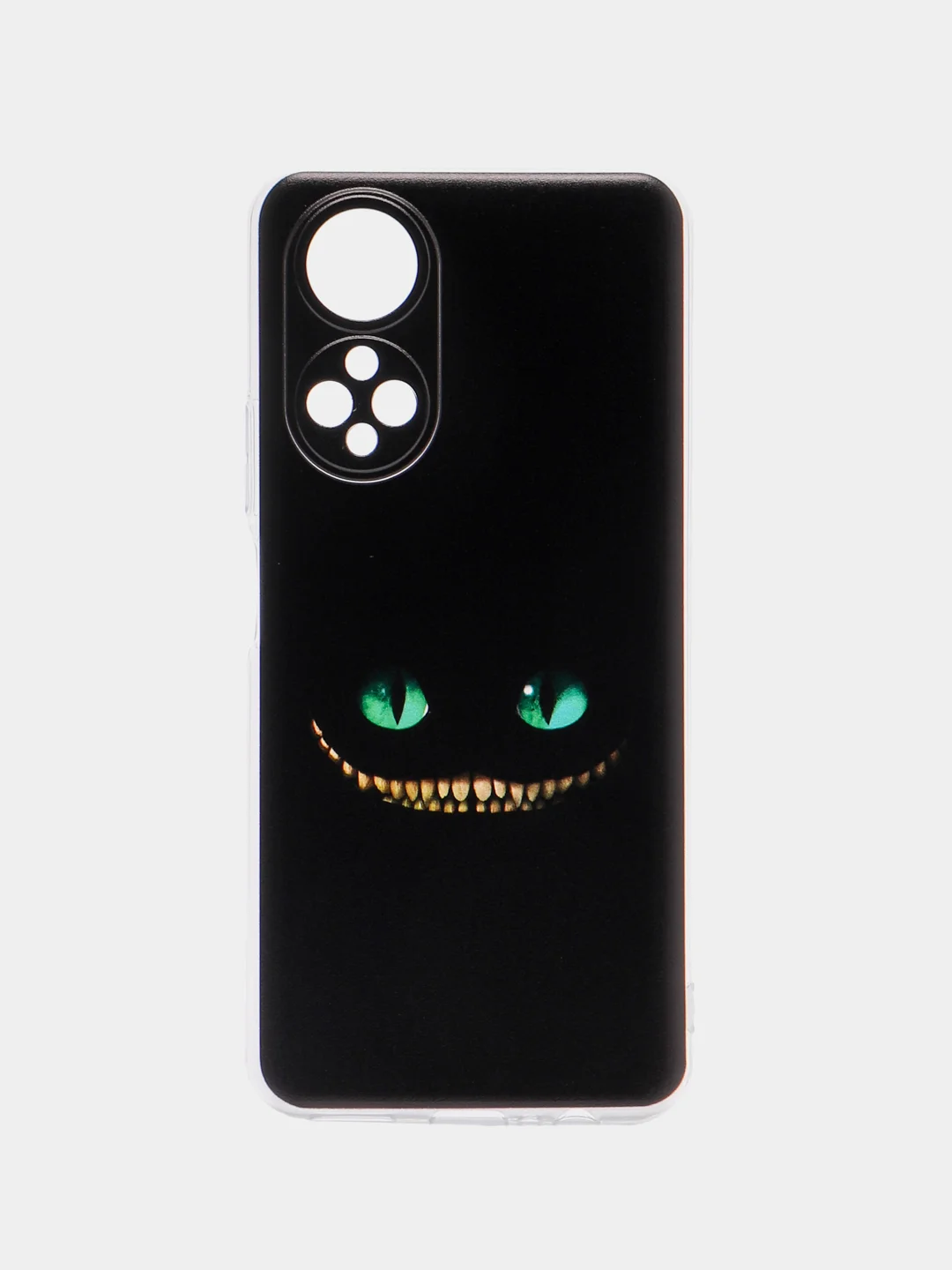 Черный силиконовый чехол на Honor X7 2022 / Хонор Х7 2022 прозрачный, с рисунком, защита камеры