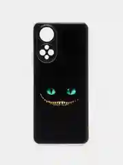 Черный силиконовый чехол на Honor X7 2022 / Хонор Х7 2022 прозрачный, с рисунком, защита камеры