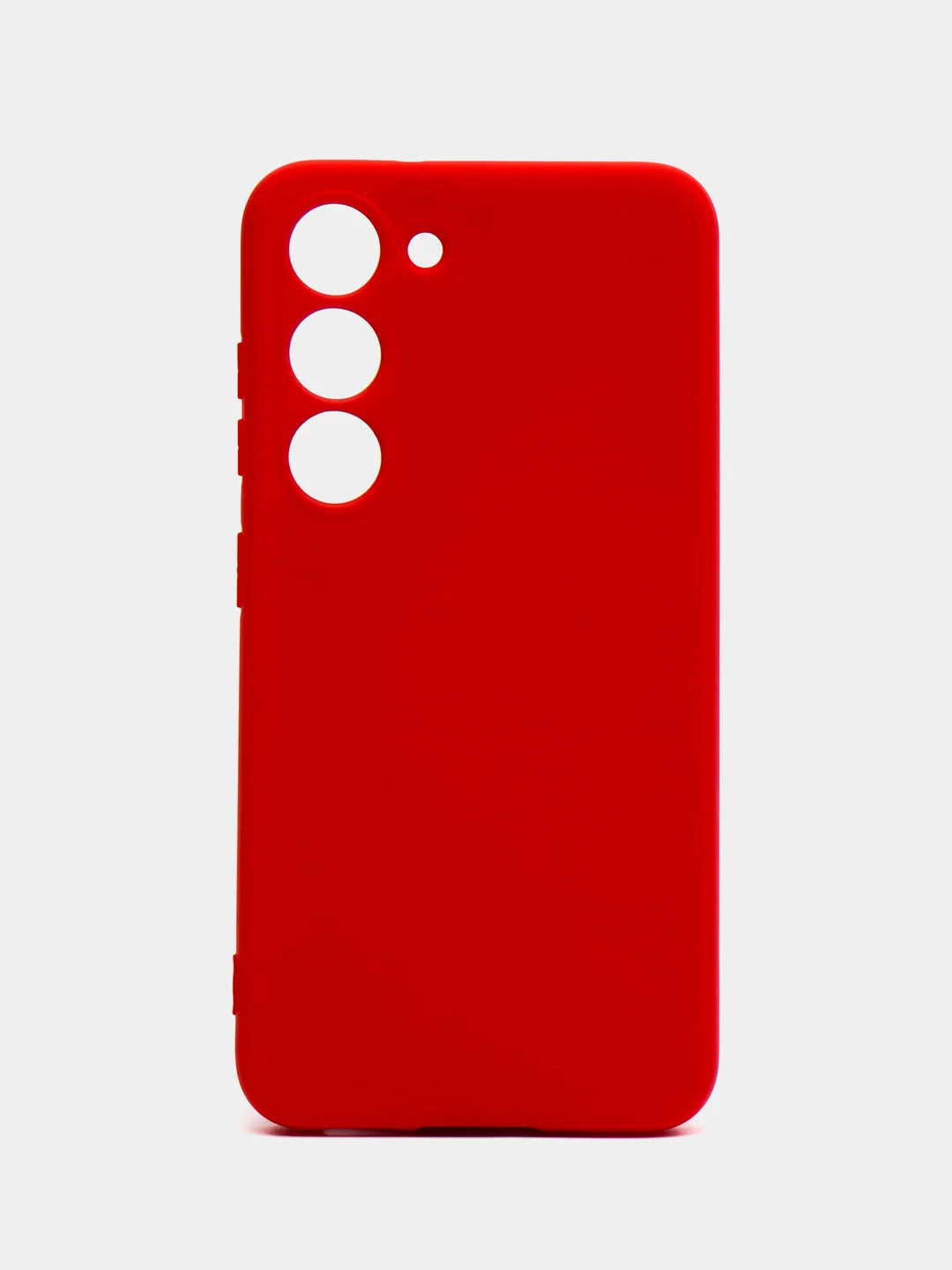 Красный чехол для Samsung Galaxy S23 (Самсунг Галакси С23), силиконовый