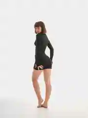 Черный спортивный костюм-комбинезон для йоги, женский