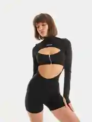 Черный спортивный костюм-комбинезон для йоги, женский