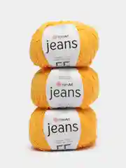 Лимонный пряжа Джинс Ярн Арт YarnArt Jeans 50 г, 160 м