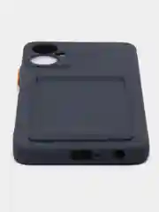 Синий чехол с отделением для пластиковой карты TECNO SPARK 9 PRO