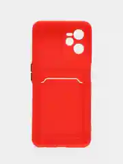 Алый чехол REALME C35 с карманом для карт и защита камеры