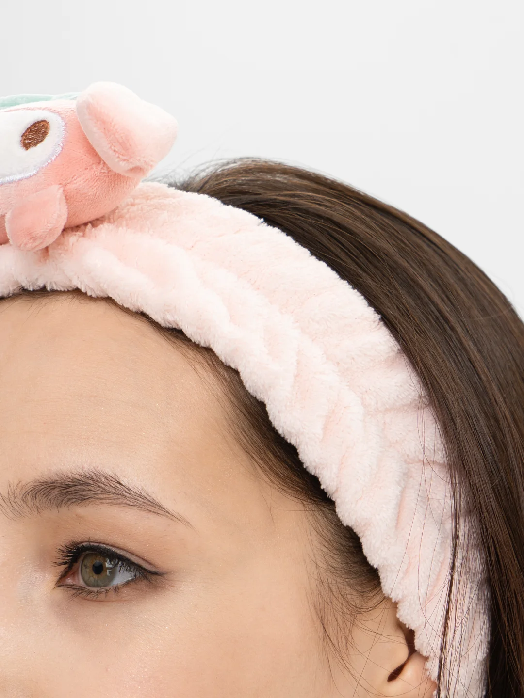 Розовый повязка косметическая на голову, плюшевая "Hello Kitty", Kuromi, My Melody, 4 вида