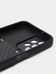 Темно-синий чехол Samsung Galaxy A23 (Самсунг Галакси А23), силиконовый с карманом для карты
