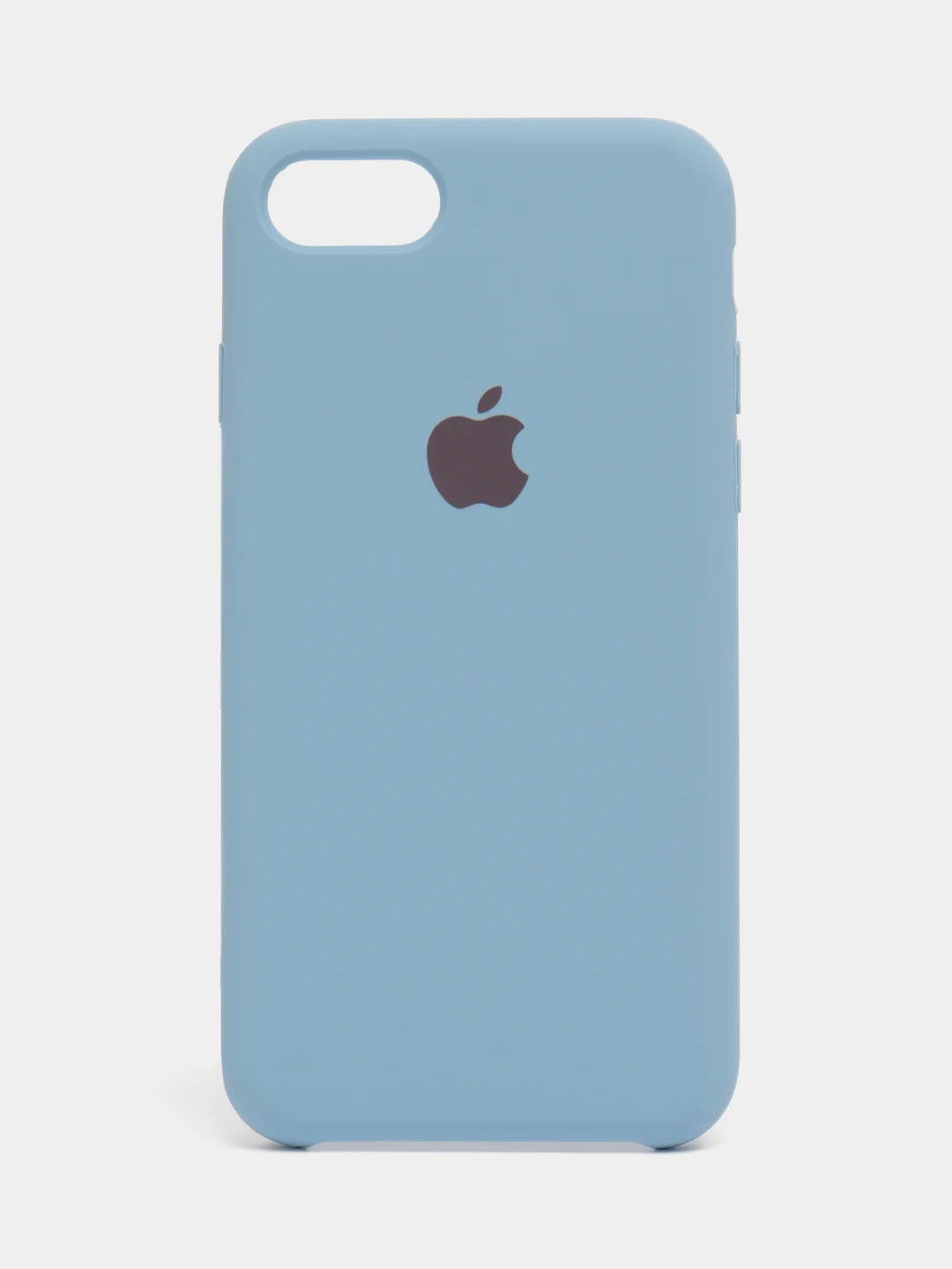 Синий меланж чехол Silicone Case для iPhone 7, 8, SE 2020, с открытым низом