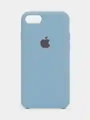 Синий меланж чехол Silicone Case для iPhone 7, 8, SE 2020, с открытым низом