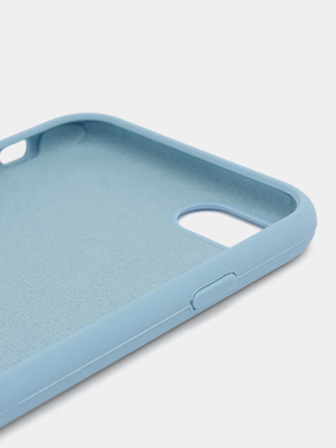 Синий меланж чехол Silicone Case для iPhone 7, 8, SE 2020, с открытым низом