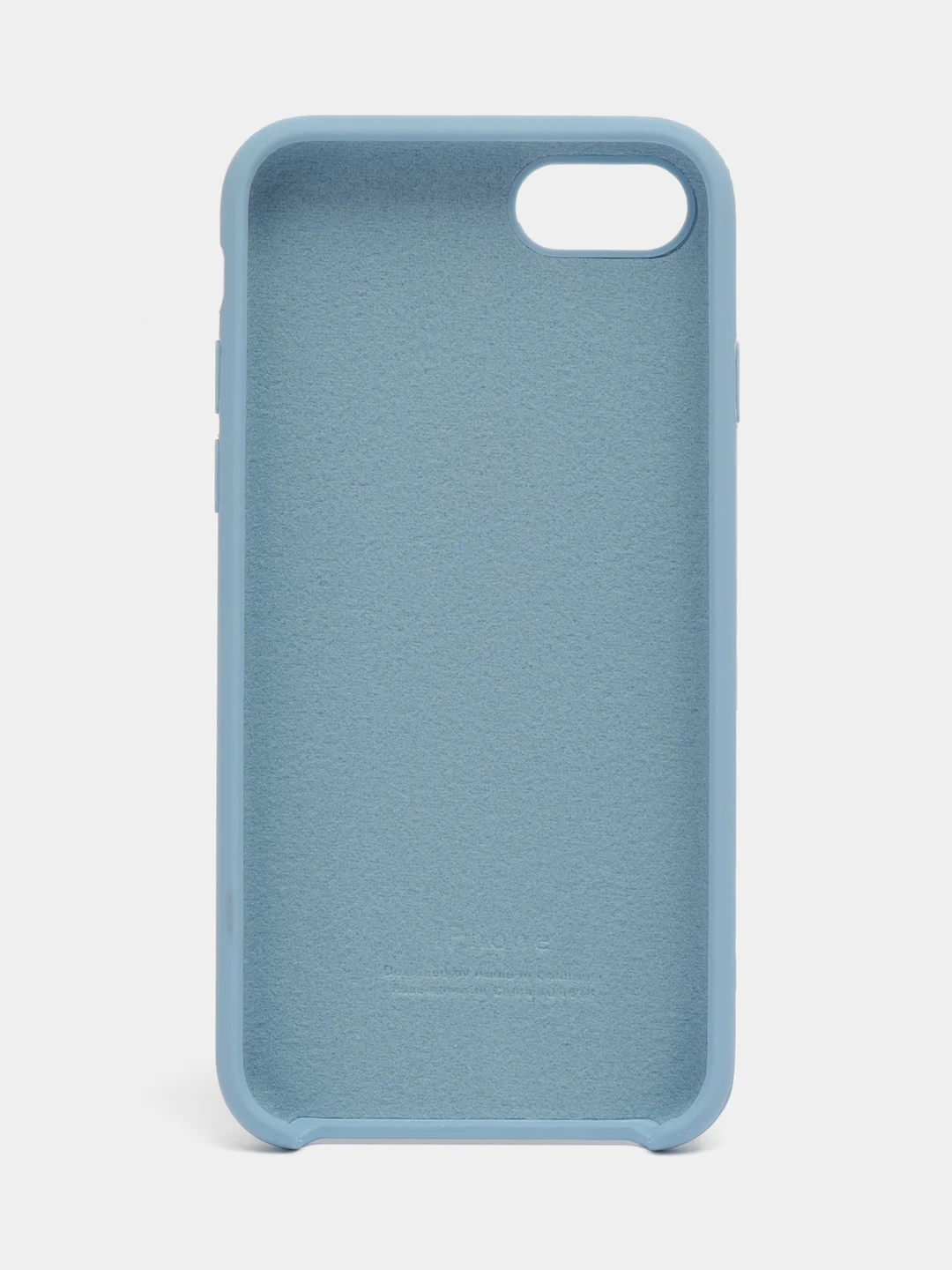 Синий меланж чехол Silicone Case для iPhone 7, 8, SE 2020, с открытым низом