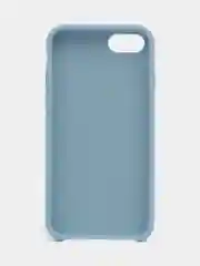 Синий меланж чехол Silicone Case для iPhone 7, 8, SE 2020, с открытым низом