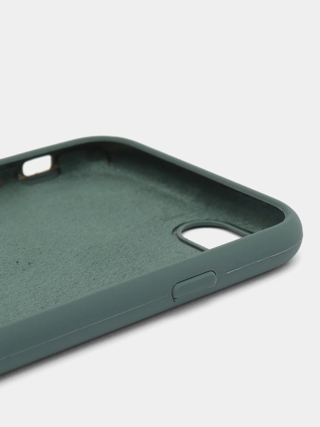 Тёмно-зелёный чехол Silicone Case для iPhone 7, 8, SE 2020, с открытым низом