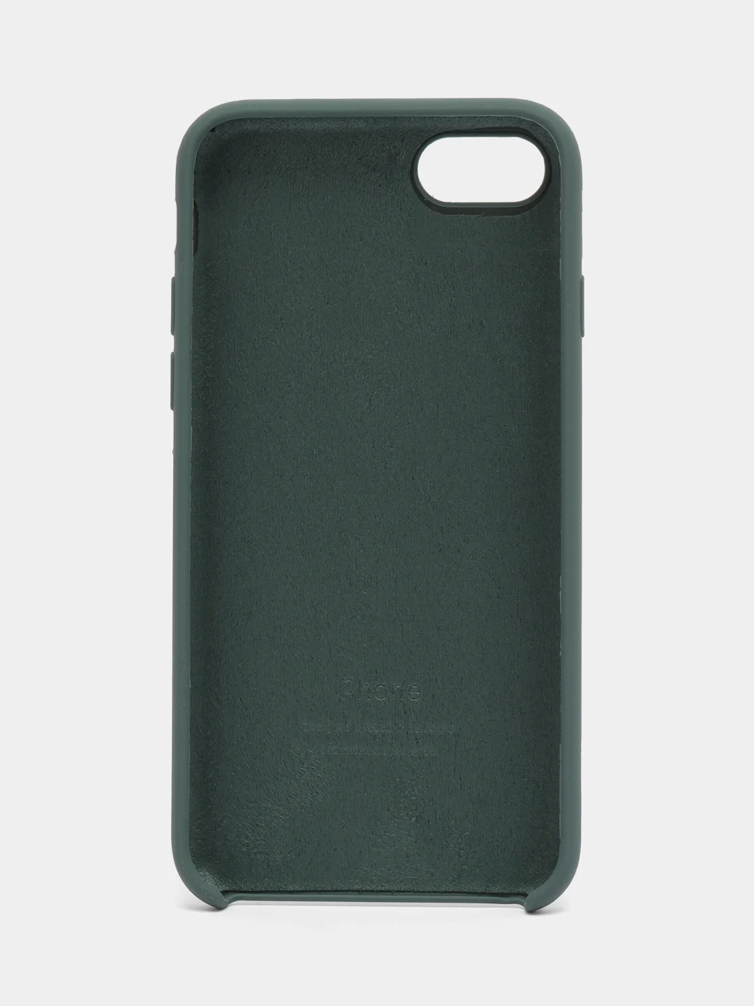 Тёмно-зелёный чехол Silicone Case для iPhone 7, 8, SE 2020, с открытым низом