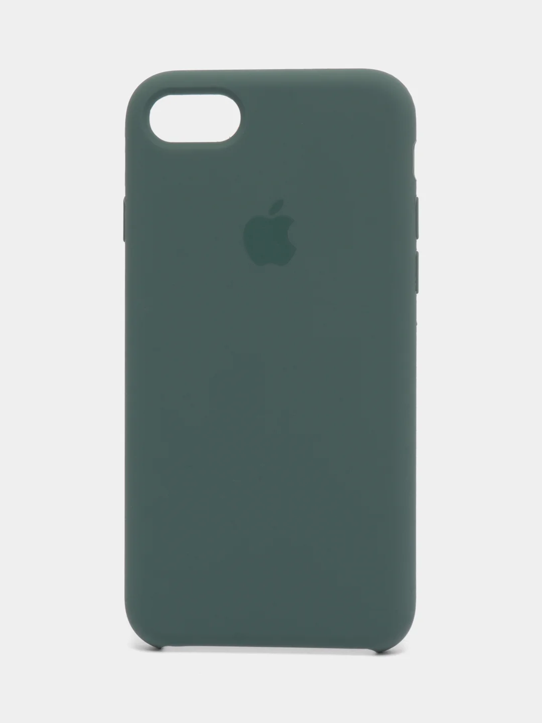 Тёмно-зелёный чехол Silicone Case для iPhone 7, 8, SE 2020, с открытым низом