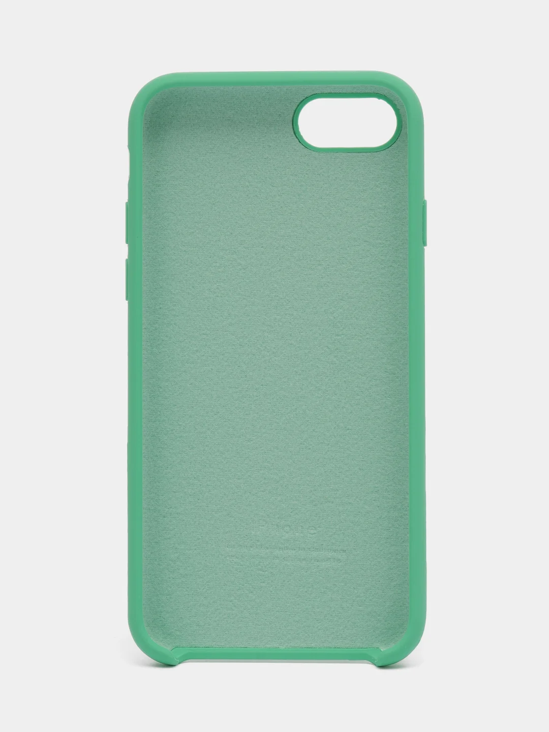 Мятный чехол Silicone Case для iPhone 7, 8, SE 2020, с открытым низом