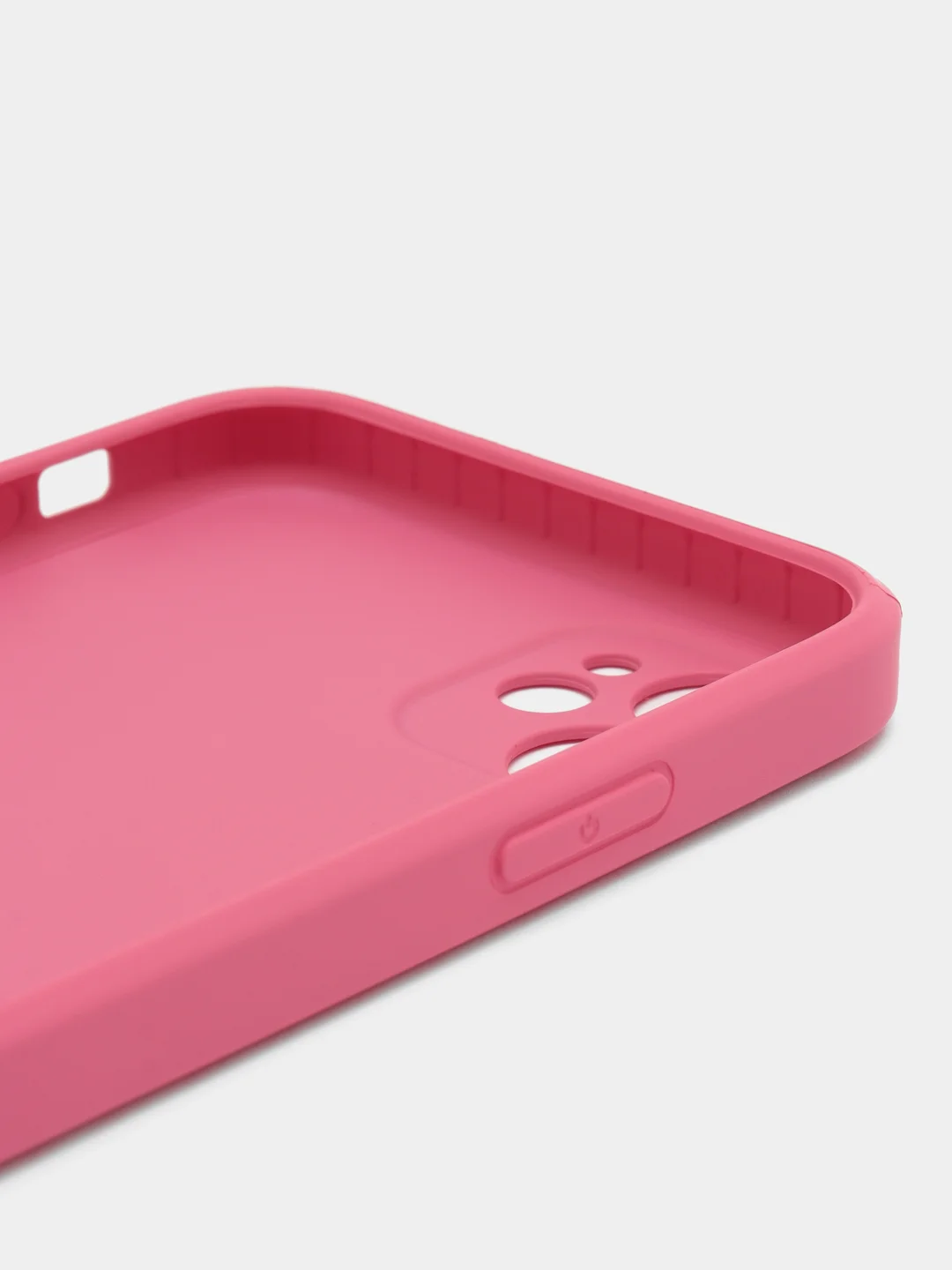 Тёмно-розовый чехол силиконовый со стеклянной панелью для Apple iPhone 11 (Айфон 11)