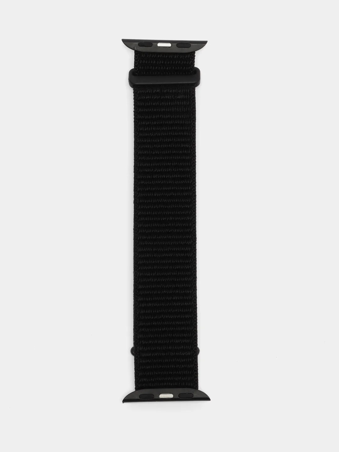 Черный нейлоновый ремешок на липучке для Apple Watch 38, 40, 41, 42, 44, 45 mm