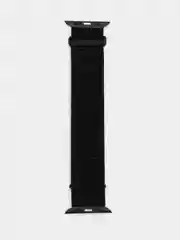 Черный нейлоновый ремешок на липучке для Apple Watch 38, 40, 41, 42, 44, 45 mm