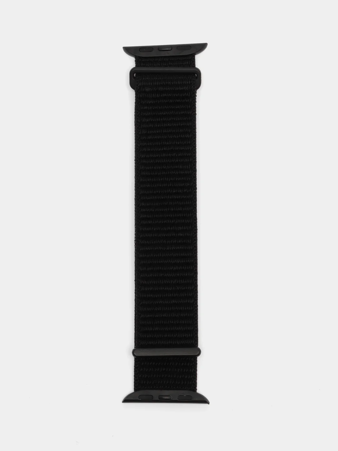 Черный нейлоновый ремешок на липучке для Apple Watch 38, 40, 41, 42, 44, 45 mm