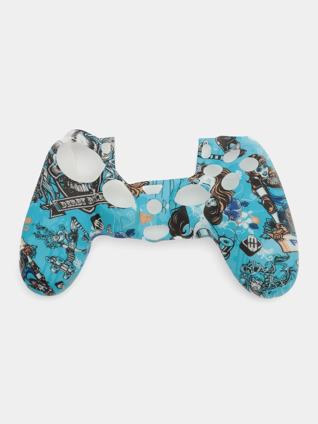 Голубой защитный чехол с принтом для джойстика PS4, DualShock 4, PlayStation 4