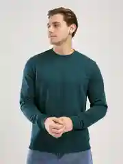 Тёмно-зелёный свитшот мужской BEJAMPER, базовый, без начеса