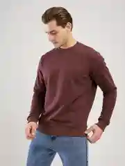 Шоколадный свитшот мужской BEJAMPER, базовый, без начеса
