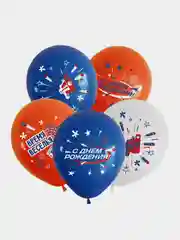Воздушные шары "С Днём рождения" Бластеры 12"/30 см, 5 шт