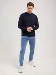 Темно-синий свитшот мужской BEJAMPER, базовый, без начеса