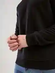 Черный свитшот мужской BEJAMPER, базовый, без начеса