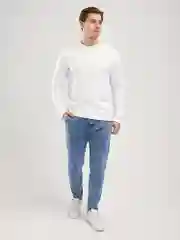 Белый свитшот мужской BEJAMPER, базовый, без начеса