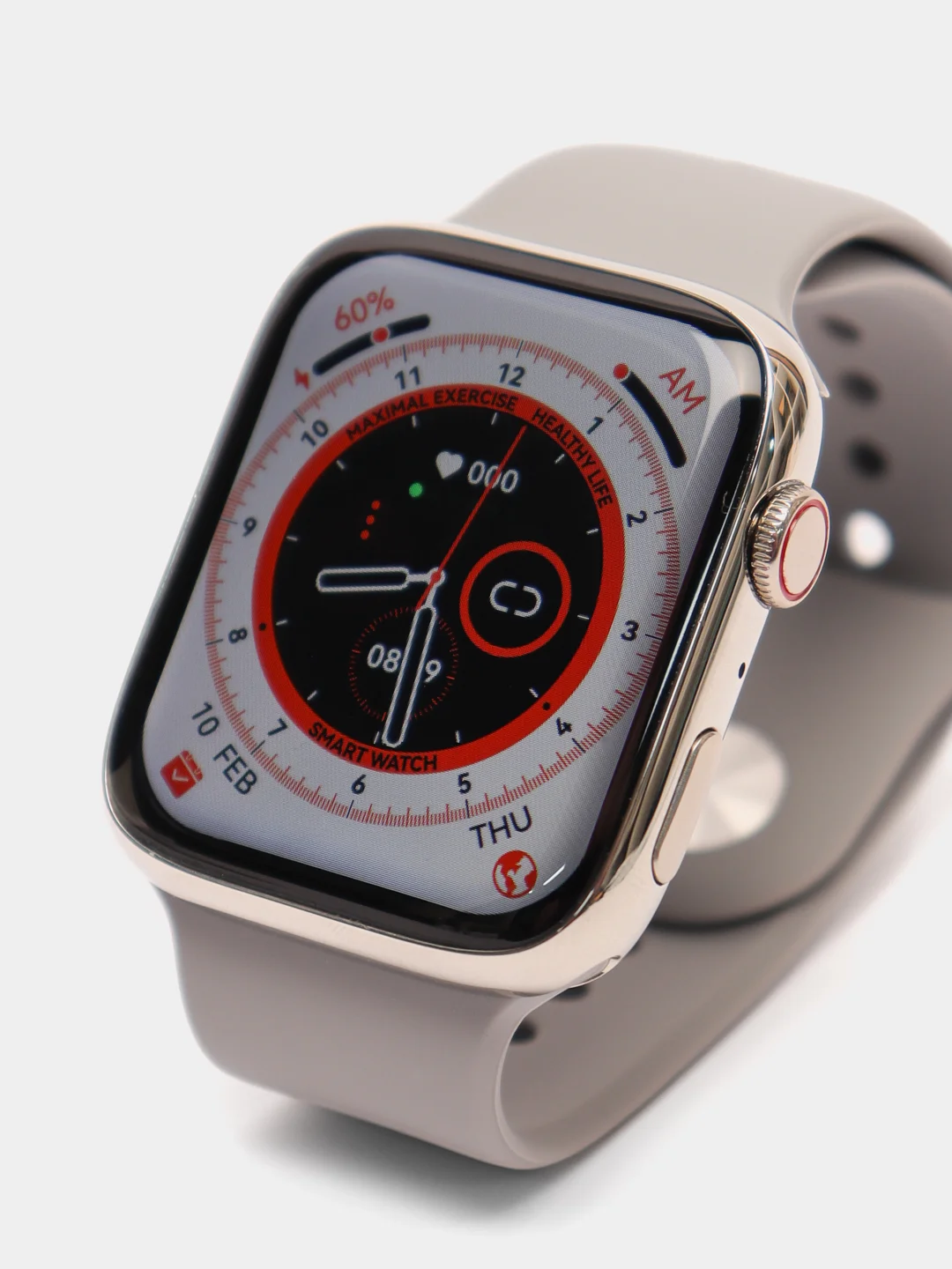 Серый умные смарт часы Smart watch DT NO.1 8 MAX DT8 Max, 45 мм