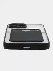 Черный чехол с карманом для карт для iPhone 7 8 Plus X XS XR 11 12 13 Pro Max mini айфон про макс