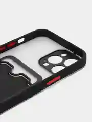 Черный чехол с карманом для карт для iPhone 7 8 Plus X XS XR 11 12 13 Pro Max mini айфон про макс