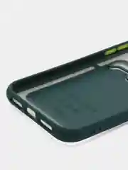Зеленый чехол с карманом для карт для iPhone 7 8 Plus X XS XR 11 12 13 Pro Max mini айфон про макс