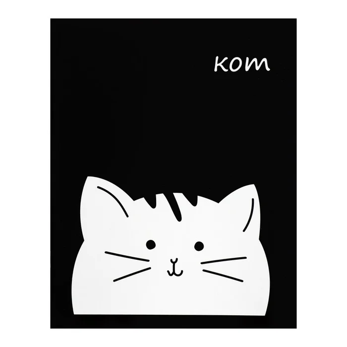 Общая тетрадь "Кот", 48 листов в линейку