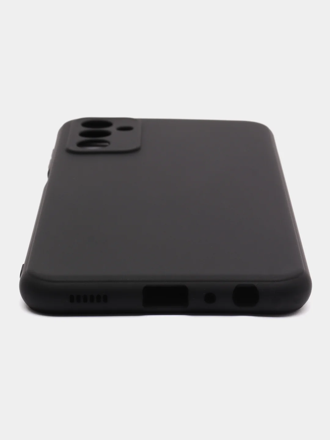 Черный чехол ROSCO для Samsung Galaxy M13, матовый, силиконовый, бортик вокруг камер
