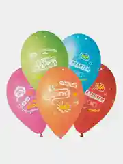 Воздушные шары "С Днём рождения" Хештеги 14"/36 см, 5 шт. Молодежные/ тик ток/ соцсети